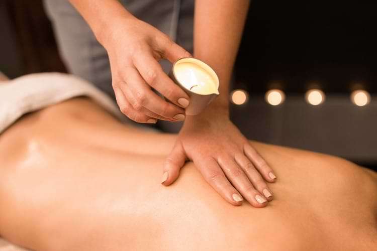 bougie huile de massage chauffante