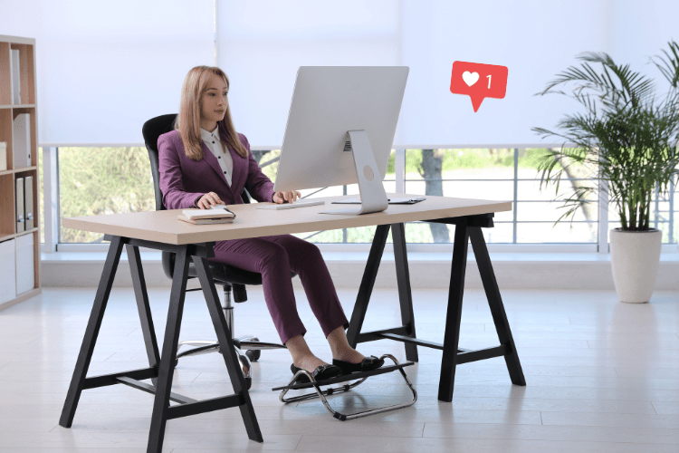 repose pied bureau