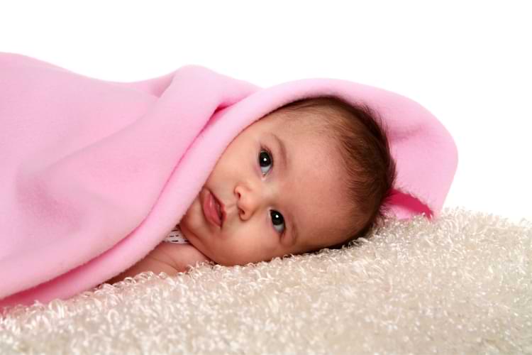 couverture bébé polaire rose